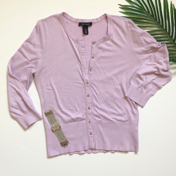 White House Black Market Sweaters - Black House White Market Lilac Cardigan